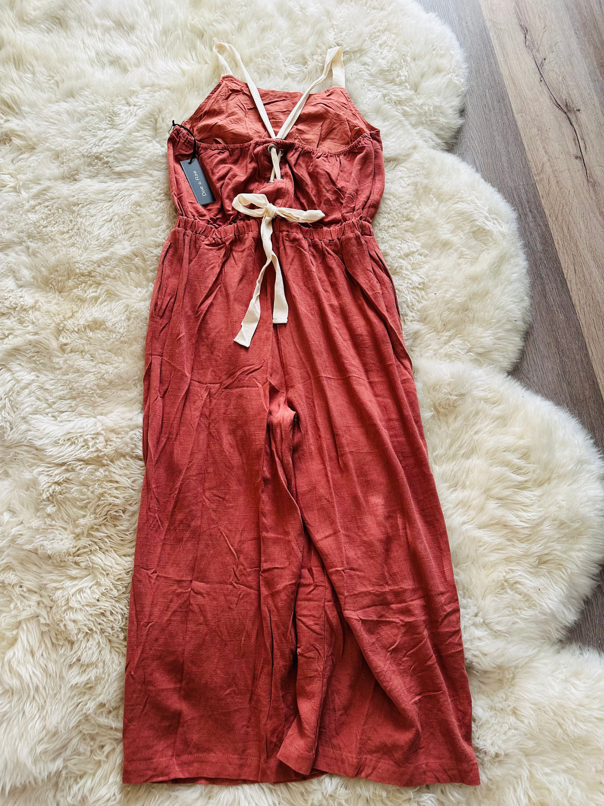 DOE & RAE TIE BACK JUMPSUIT OVERALL