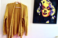 LLOVEUSA MUSTARD CARDIGAN