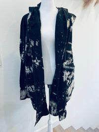 T PARTY ACID WASH BOHO CARDIGAN