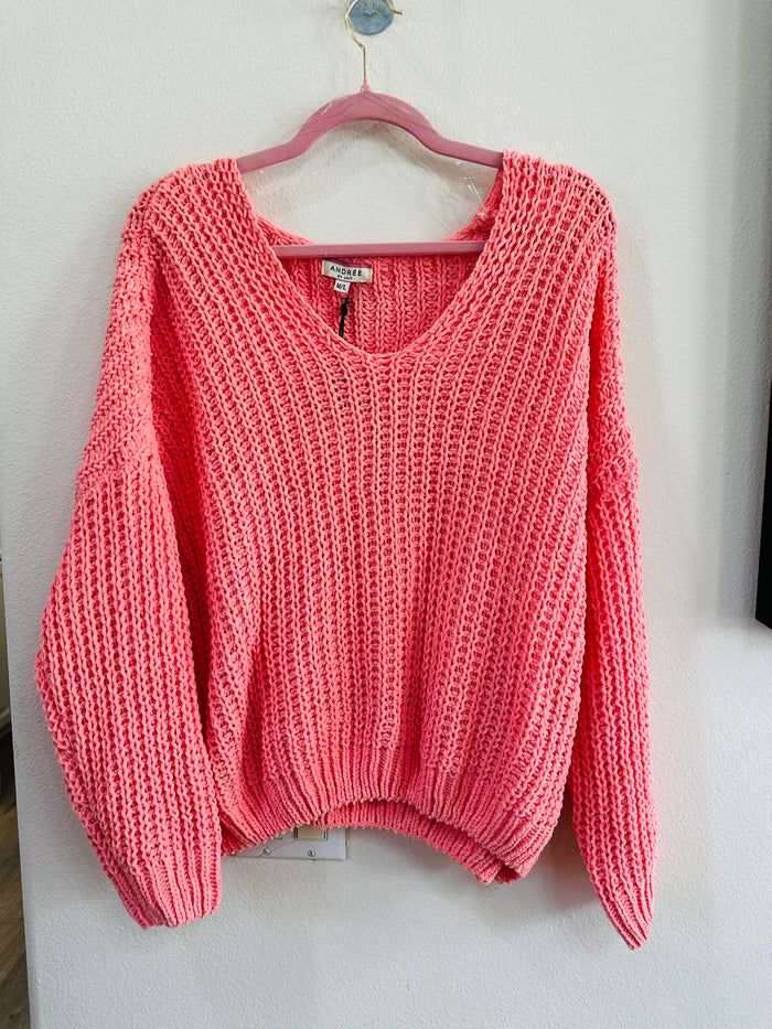 ANDREE CROP KNIT SWEATER