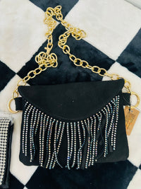 DRESSY RHINESTONE CLUTCH CROSSBODY BAGS