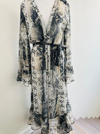 AMERICA & BEYOND SNAKE SHEER TIE MINK OVERLAY