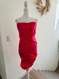 HOT PINK ZIP UP BACK SCRUNCH SKIRT!! *READ DESCRIPTION*