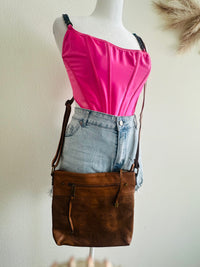Brown Paisley crossbody bag
