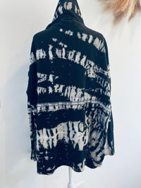 T PARTY ACID WASH BOHO CARDIGAN