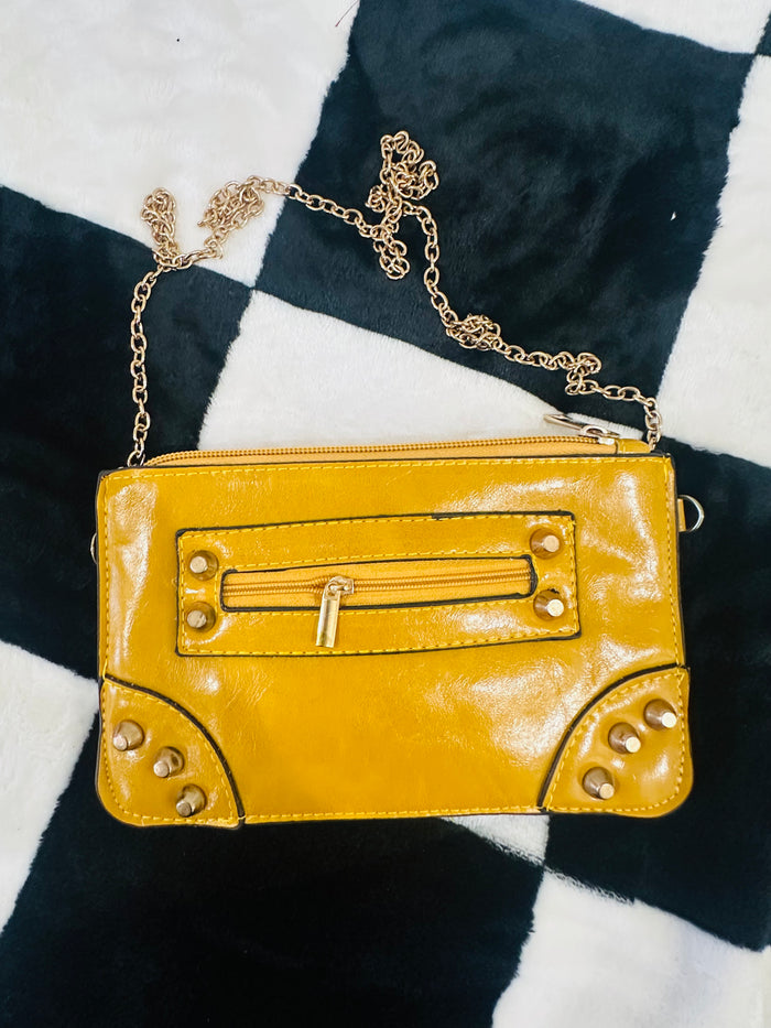 Mustard wallet/clutch