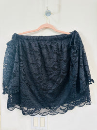 BLUSHING HEART LACE BELL SLEEVE OFF SHOULDER TOP