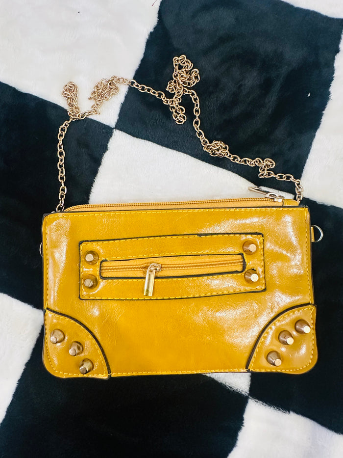 Mustard wallet/clutch