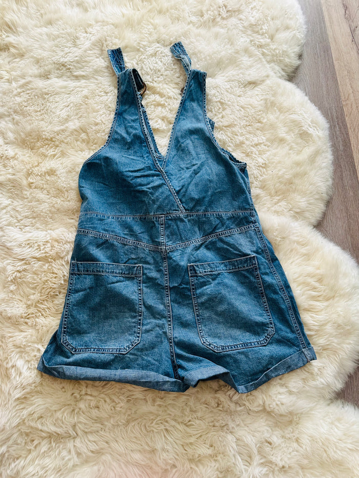 FREE PEOPLE BLUE MEMPHIS ROMPER