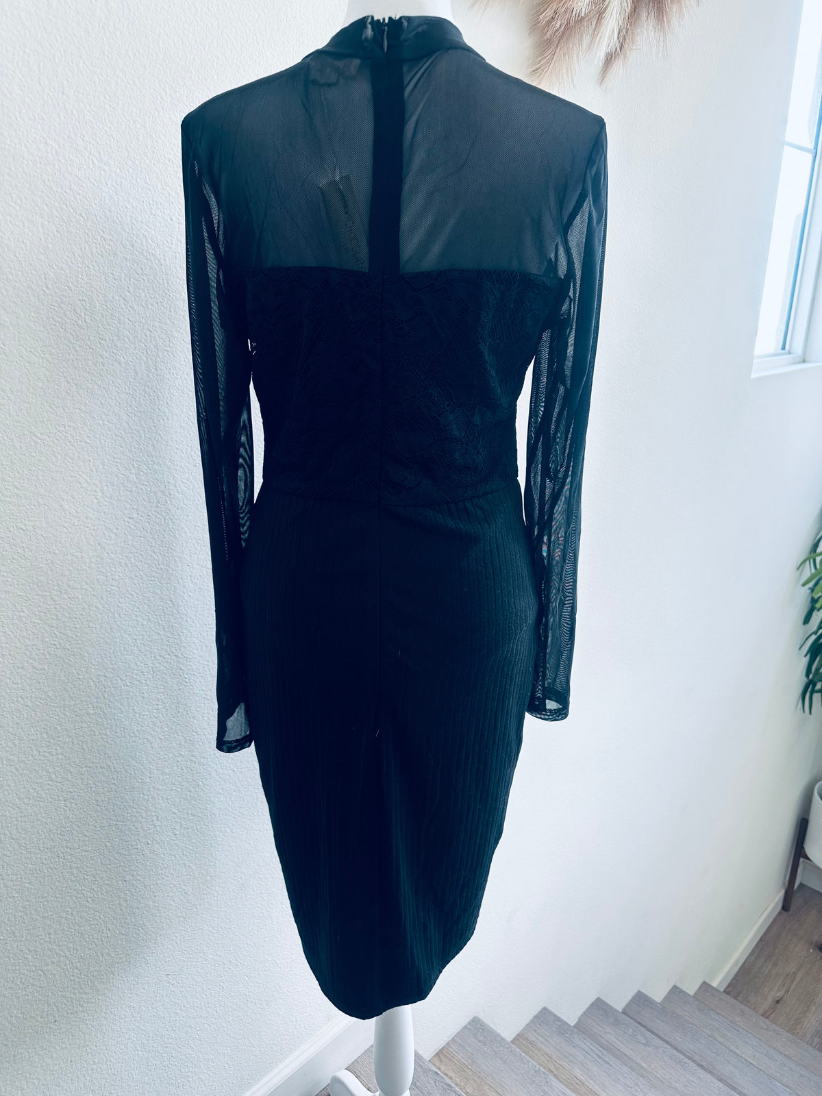 CHOCOLATE MESH SWEETHEART DRESS