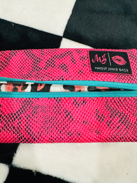 FULL SET OF MJ BAGS!!!!  WITH MICRO!!  PINK SNAKE/TEAL ZIPPER/LEOPARD INTERIOR!!!!