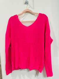 MAIN STRIP CRISS CROSS BACK SWEATER