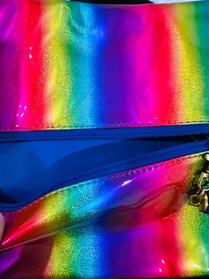 RAINBOW METALLIC MJ BAGS LARGE AND MICRO