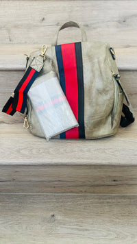 Convertible vegan leather bag