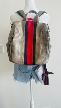 Convertible vegan leather bag