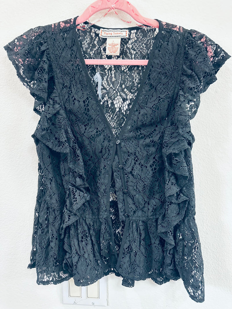 FLYING TOMATO LACE VEST OVERLAY
