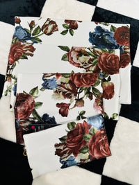 HTF!!!  ROSE METALLIC FLORAL MJ BAG SET!!!! BLACK INTERIOR!!!