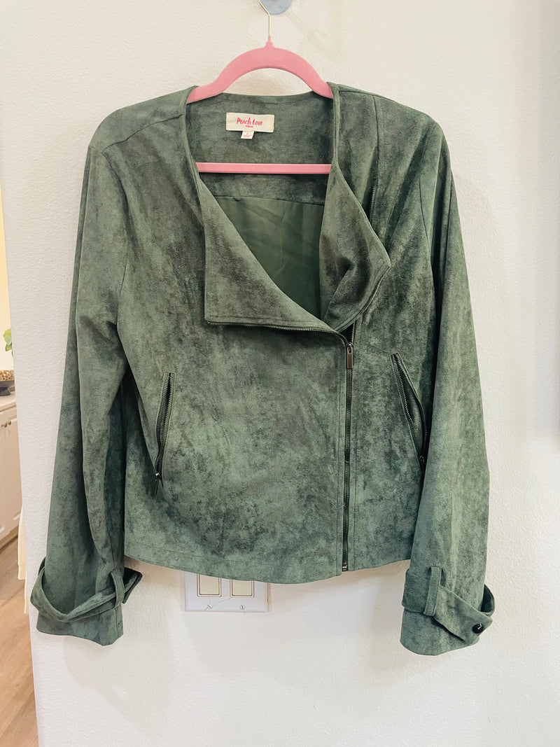 PEACH LOVE SUEDE JACKET