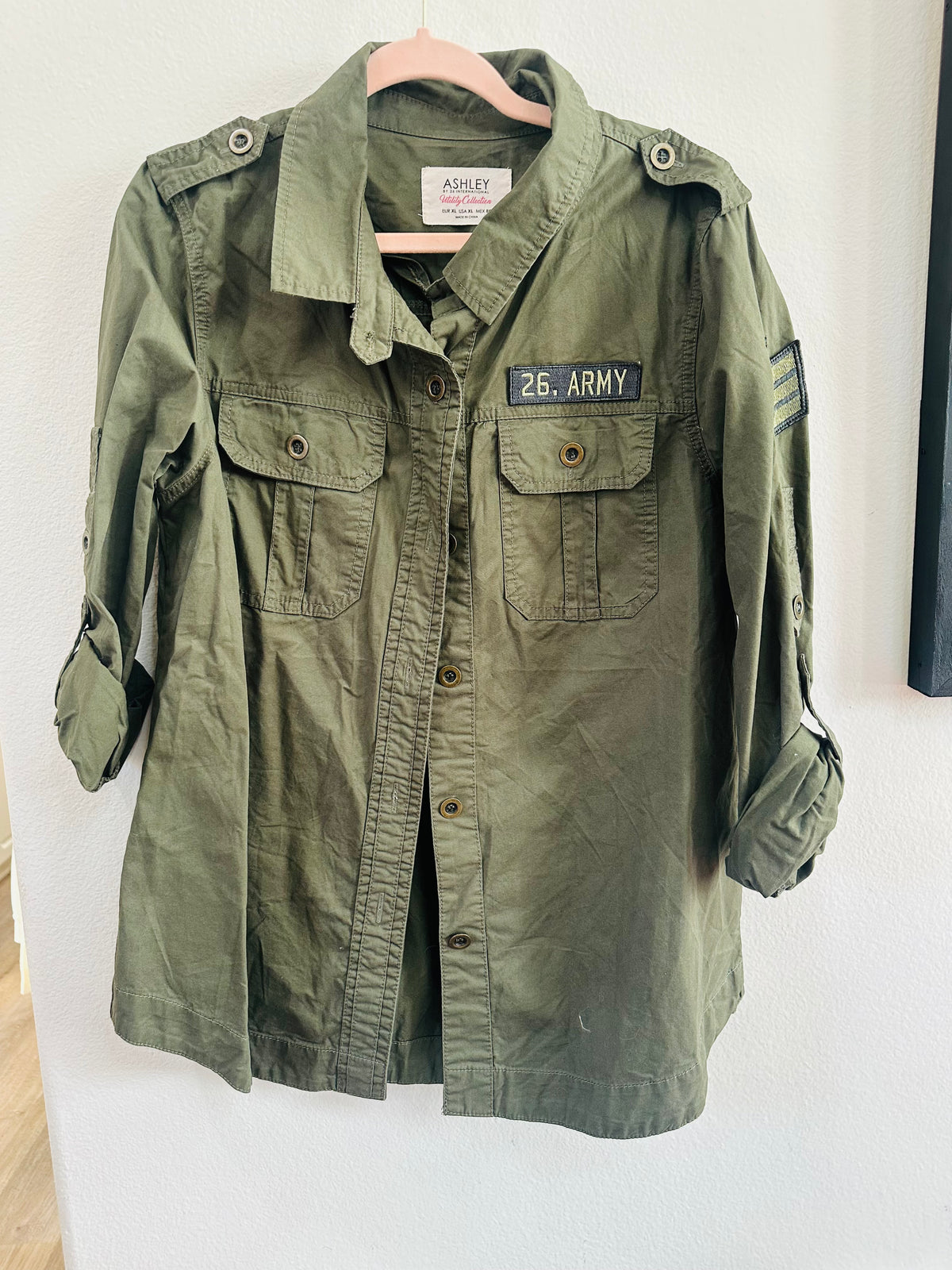 army button up thin jackets