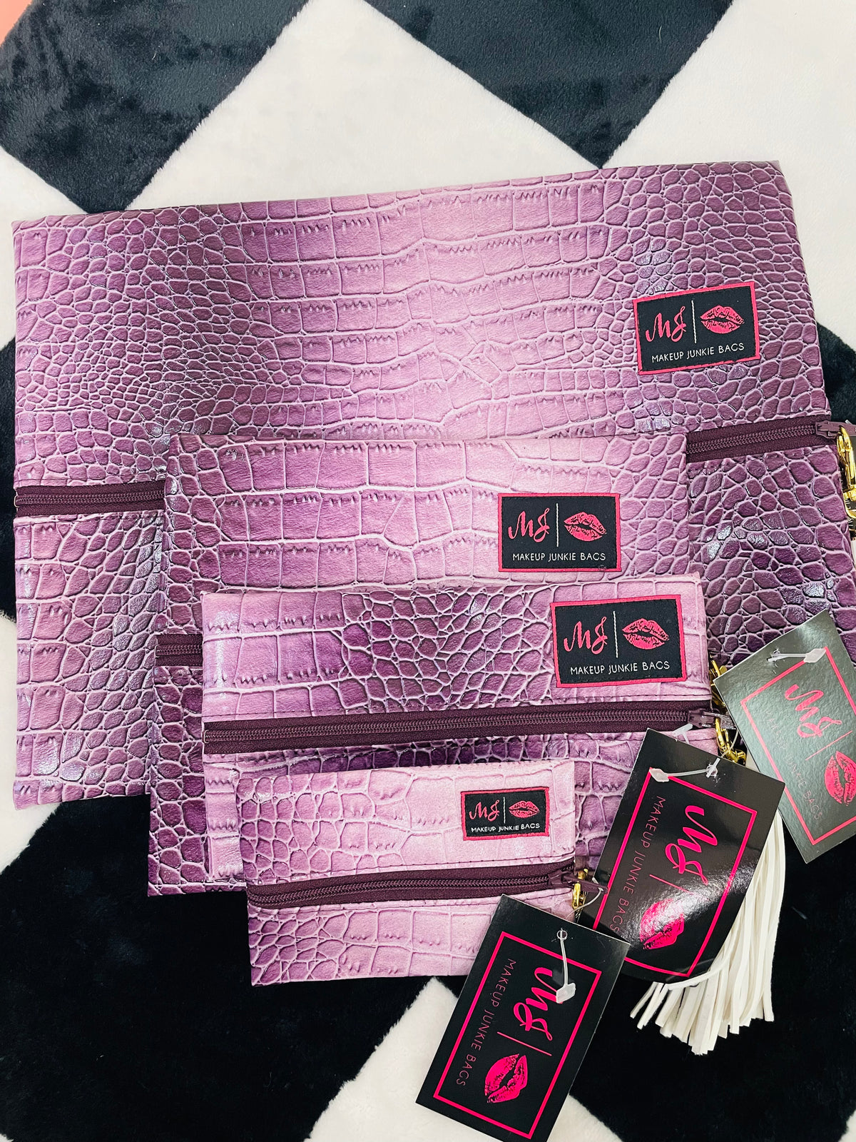 PURPLE CROC 4 PIECE MJ BAG SET - NO MEDIUM!!
