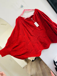 LLOVE BAT WING CROCHET SWEATERS
