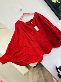 LLOVE BAT WING CROCHET SWEATERS