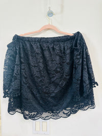 BLUSHING HEART LACE BELL SLEEVE OFF SHOULDER TOP