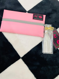 PINK/SILVER/GRAY MINI MAKEUP JUNKIE BAG