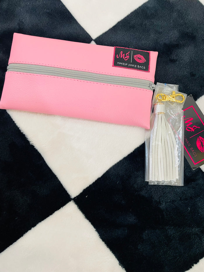 PINK/SILVER/GRAY MINI MAKEUP JUNKIE BAG