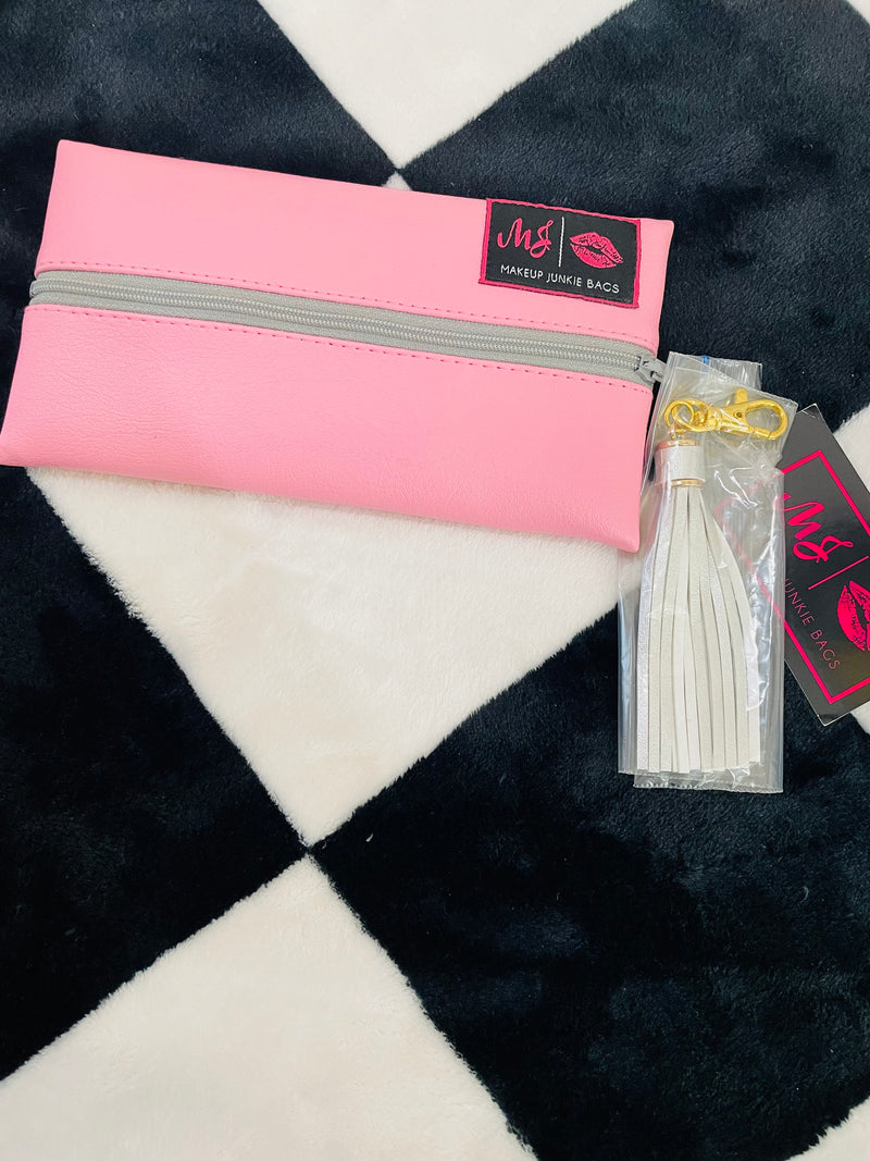 PINK/SILVER/GRAY MINI MAKEUP JUNKIE BAG