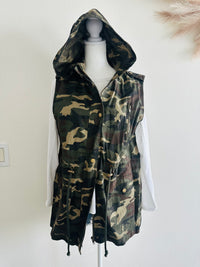 ZENDANA CAMO LONG OUTDOOR VEST