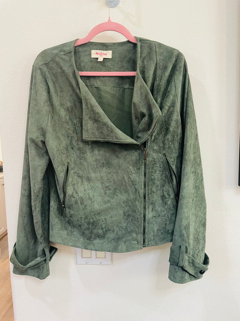 PEACH LOVE SUEDE JACKET