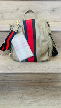 Convertible vegan leather bag