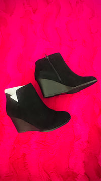 BLACK SODA WEDGE BOOTIE