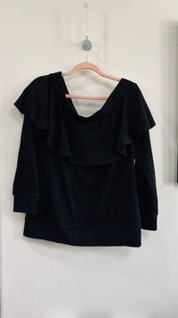 MITTOSHOP OFF SHOULDER LONG SLEEVE SWEATER TOP