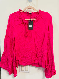 VERY J BELL SLEEVE WITH TASSLE TOP