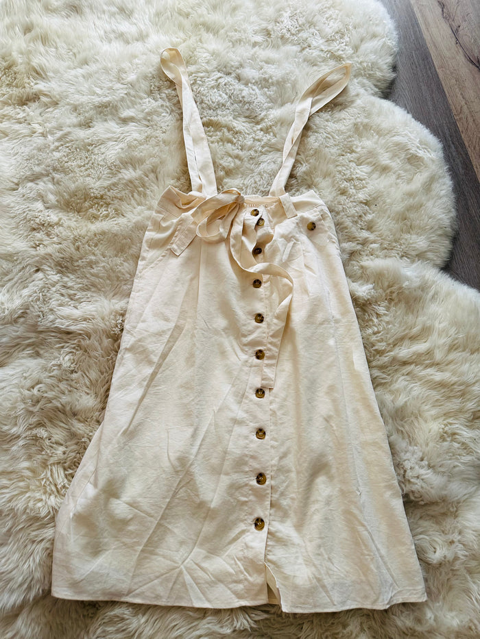 HYFVE OVERALL LINEN BUTTON FRONT SKIRT