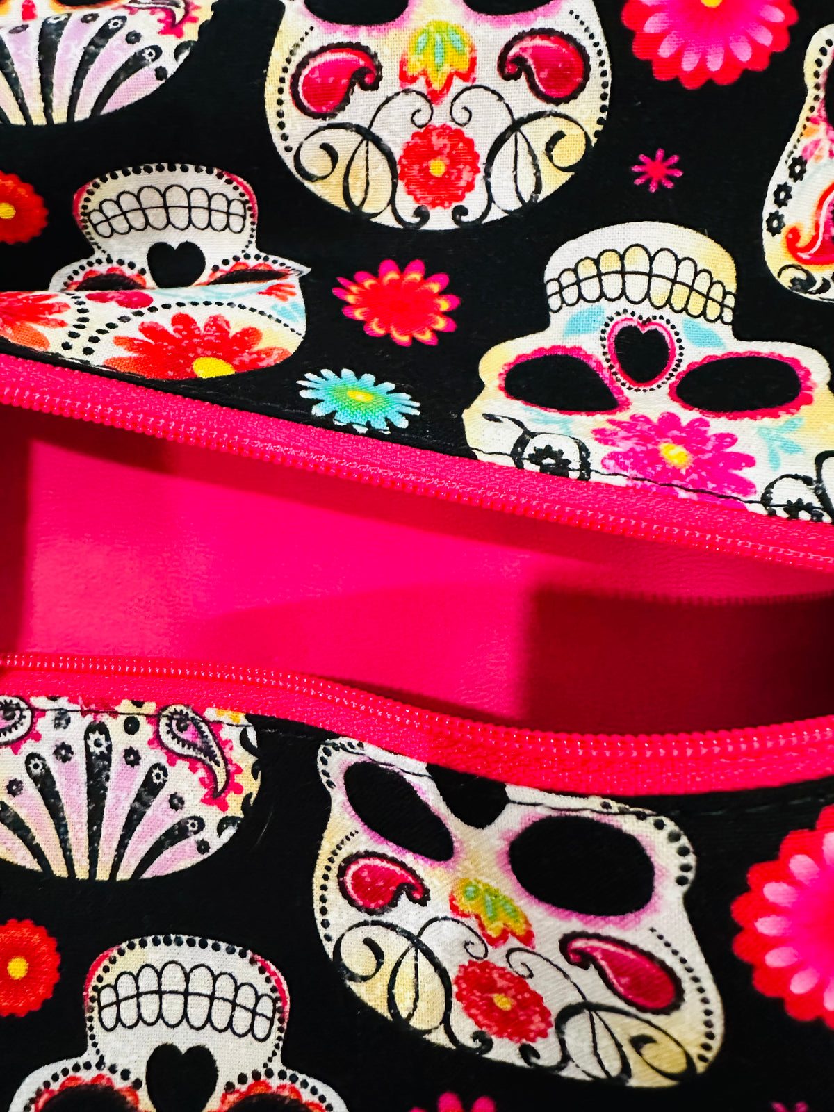 Sugar skull pink interior MJ bag set large/medium/small set