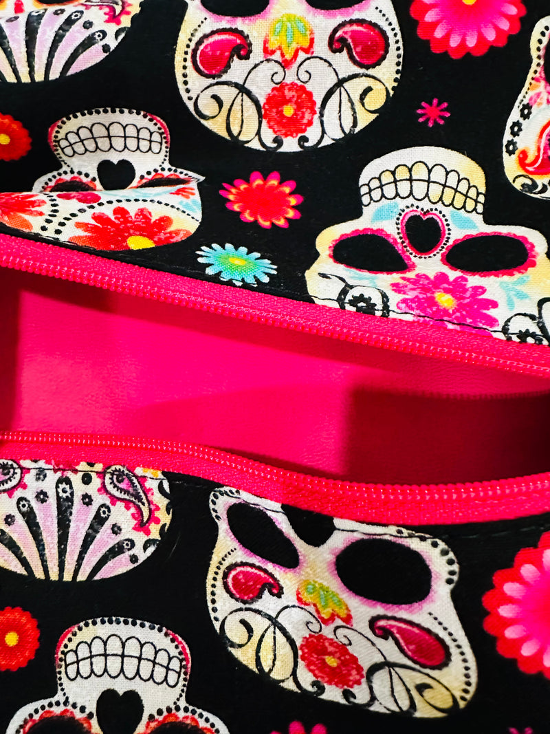 Sugar skull pink interior MJ bag set large/medium/small set
