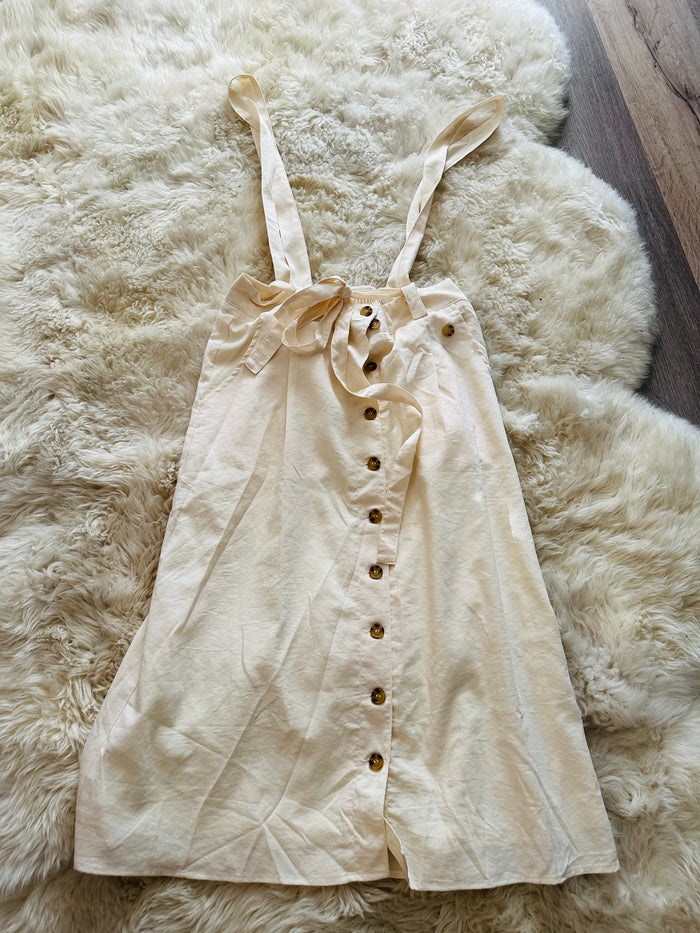 HYFVE OVERALL LINEN BUTTON FRONT SKIRT