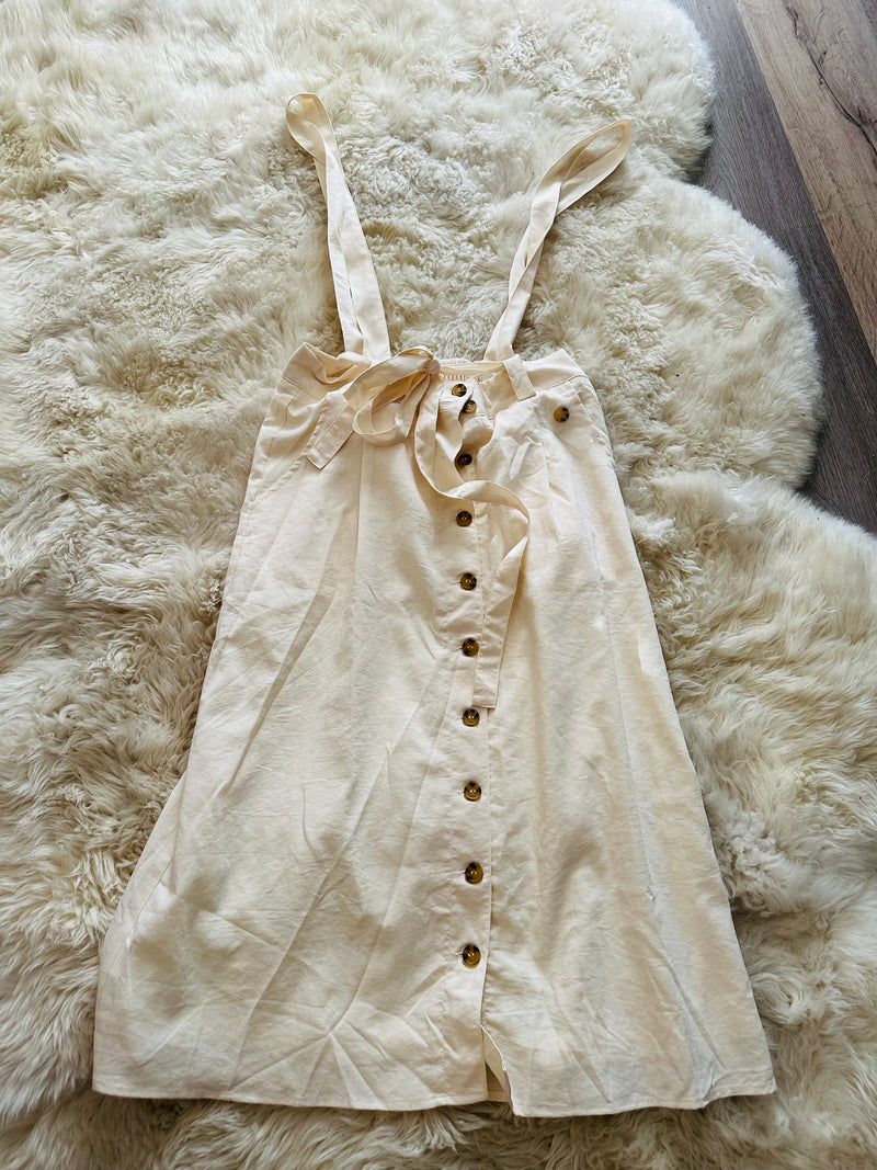 HYFVE OVERALL LINEN BUTTON FRONT SKIRT