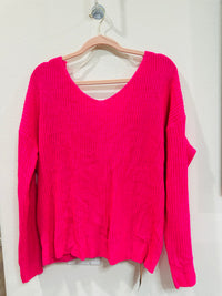 MAIN STRIP CRISS CROSS BACK SWEATER