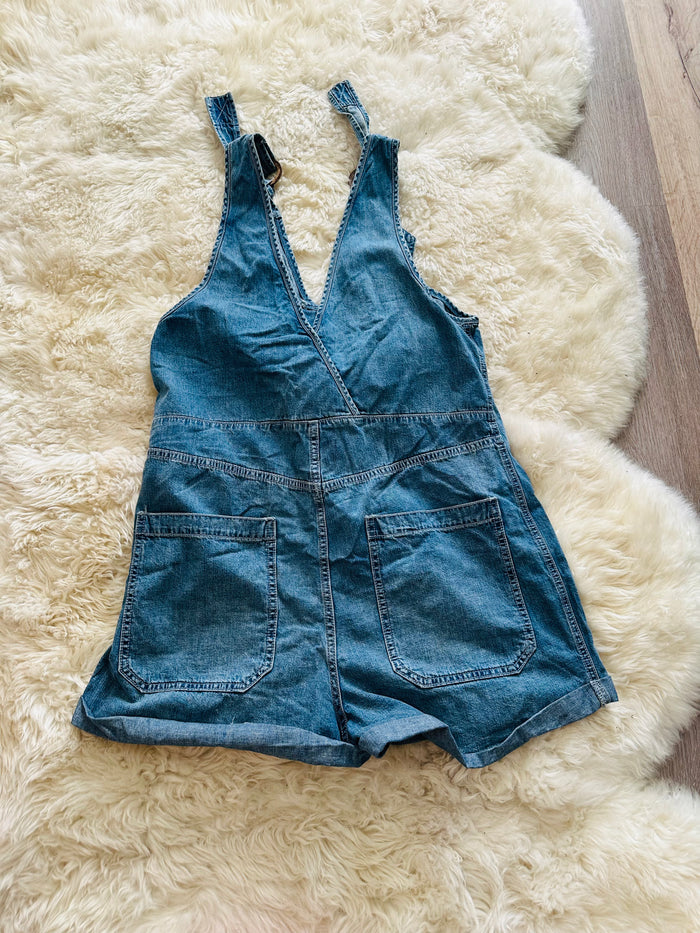 FREE PEOPLE BLUE MEMPHIS ROMPER