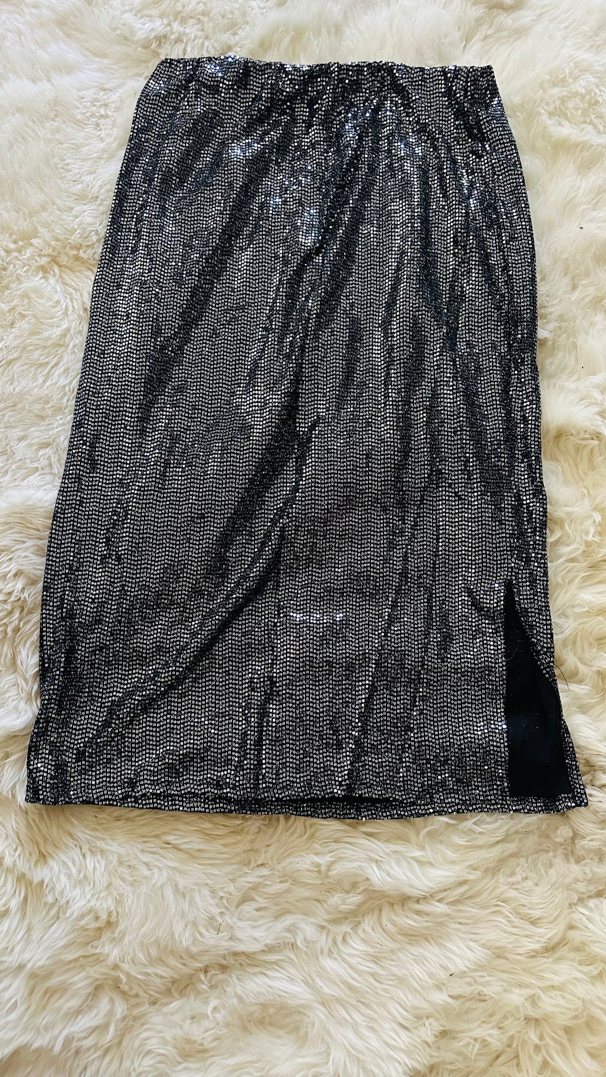 METALLIC MIDI SKIRT