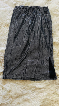 METALLIC MIDI SKIRT