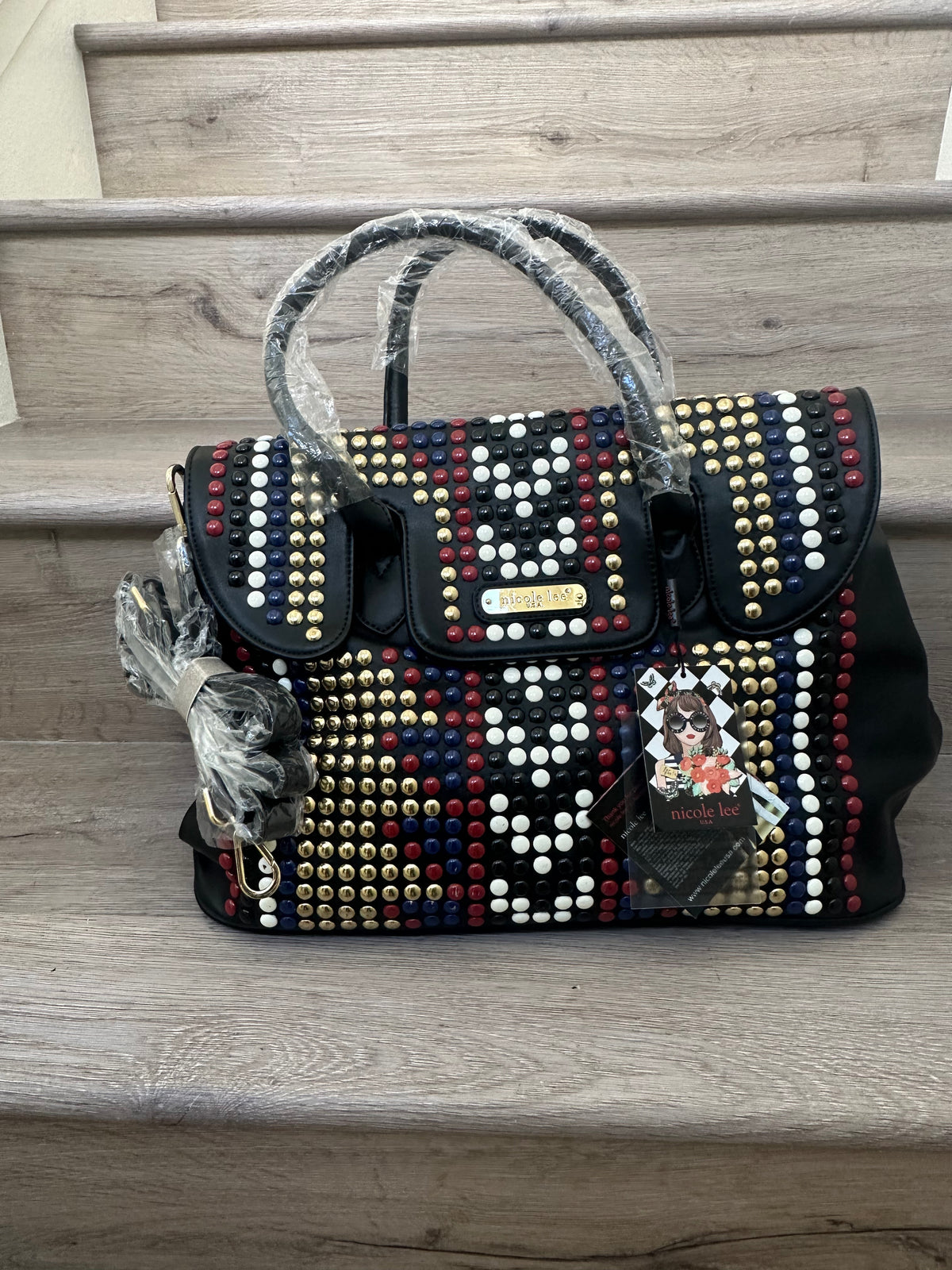 NICOLE LEE BEADED HANDBAG/SATCHEL