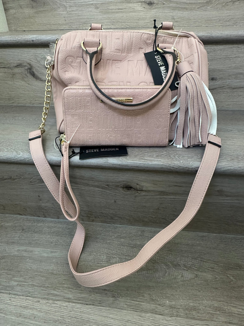 Steve Madden BRAND NEW  pink bucket bag with matching wallet