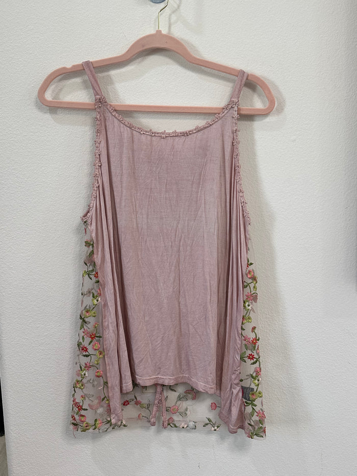 Mauve/floral illusion tank