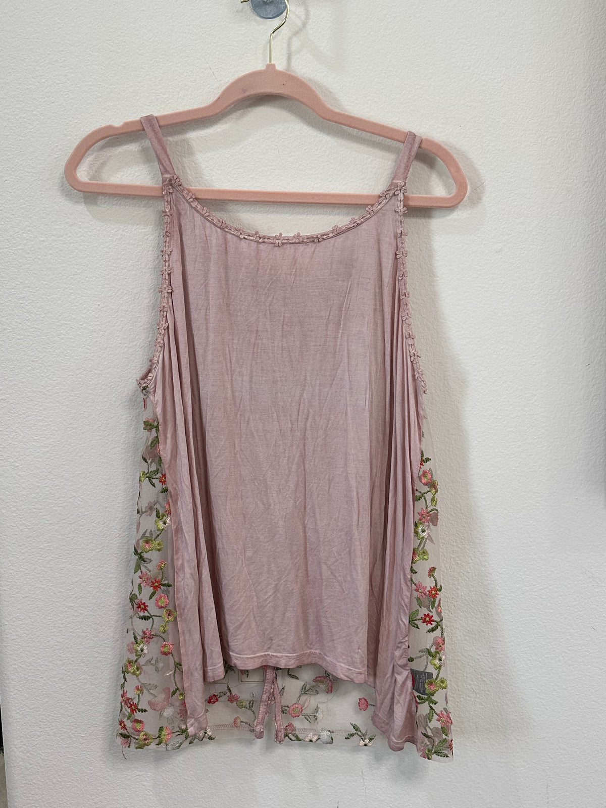 Mauve/floral illusion tank
