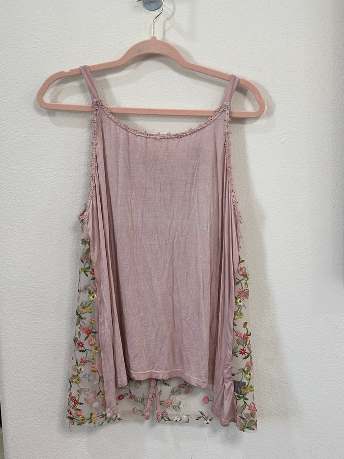 Mauve/floral illusion tank